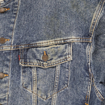 Levi's Vintage Blue Denim Jacket Large Cotton Denim Collared