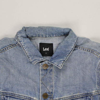 Lee Classic Light Blue Denim Jacket Men's Size S 100 Percent Cotton Vintage