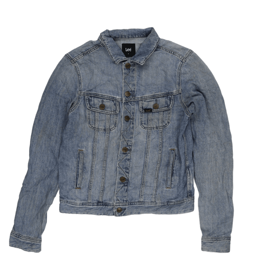 Lee Classic Light Blue Denim Jacket Men's Size S 100 Percent Cotton Vintage