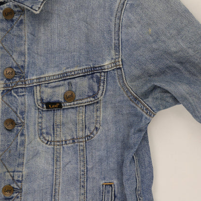 Lee Classic Light Blue Denim Jacket Men's Size S 100 Percent Cotton Vintage