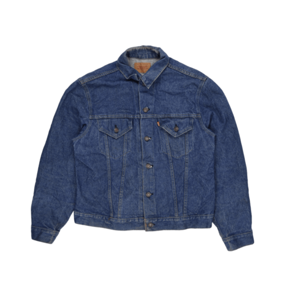 Levi's 70505 Vintage Blue Denim Jacket Size 42 Large Cotton Collared Men's