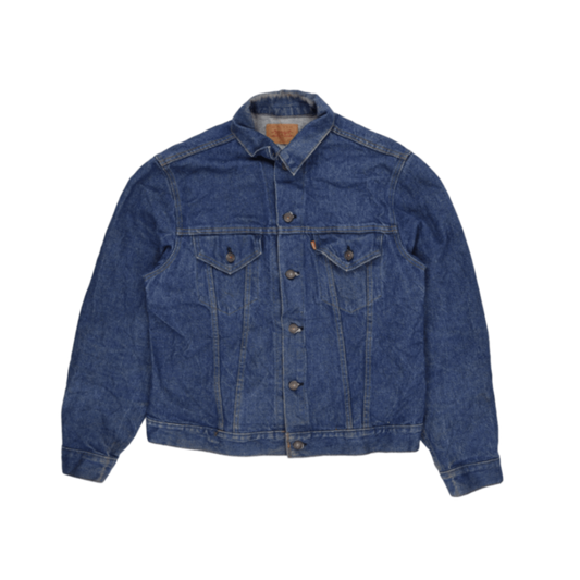 Levi's 70505 Vintage Blue Denim Jacket Size 42 Large Cotton Collared Men's
