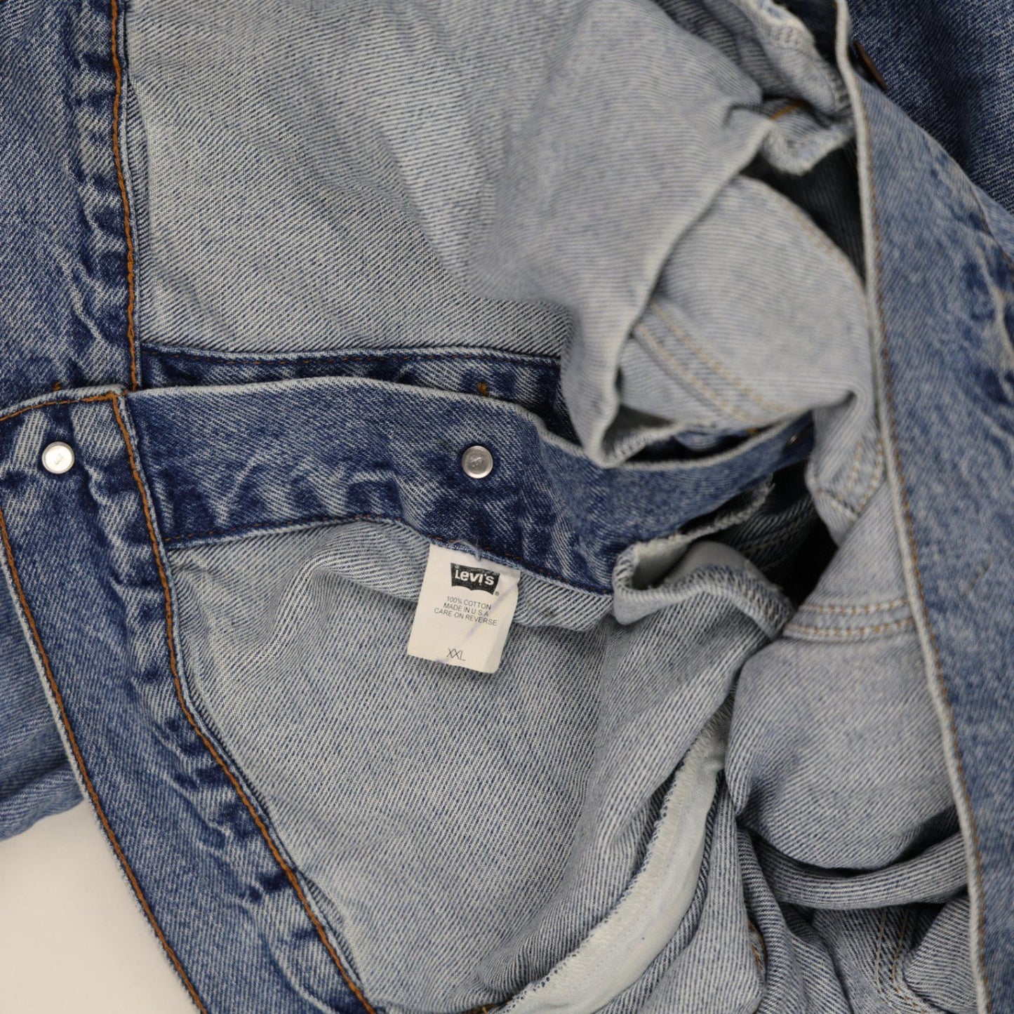 Levi's Vintage Trucker Jacket Light Blue XXL 100% Cotton Collared