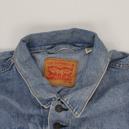 Levi's XXL Light Blue Vintage Denim Trucker Jacket 100% Cotton Collared
