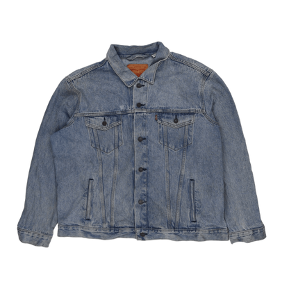 Levi's XXL Light Blue Vintage Denim Trucker Jacket 100% Cotton Collared