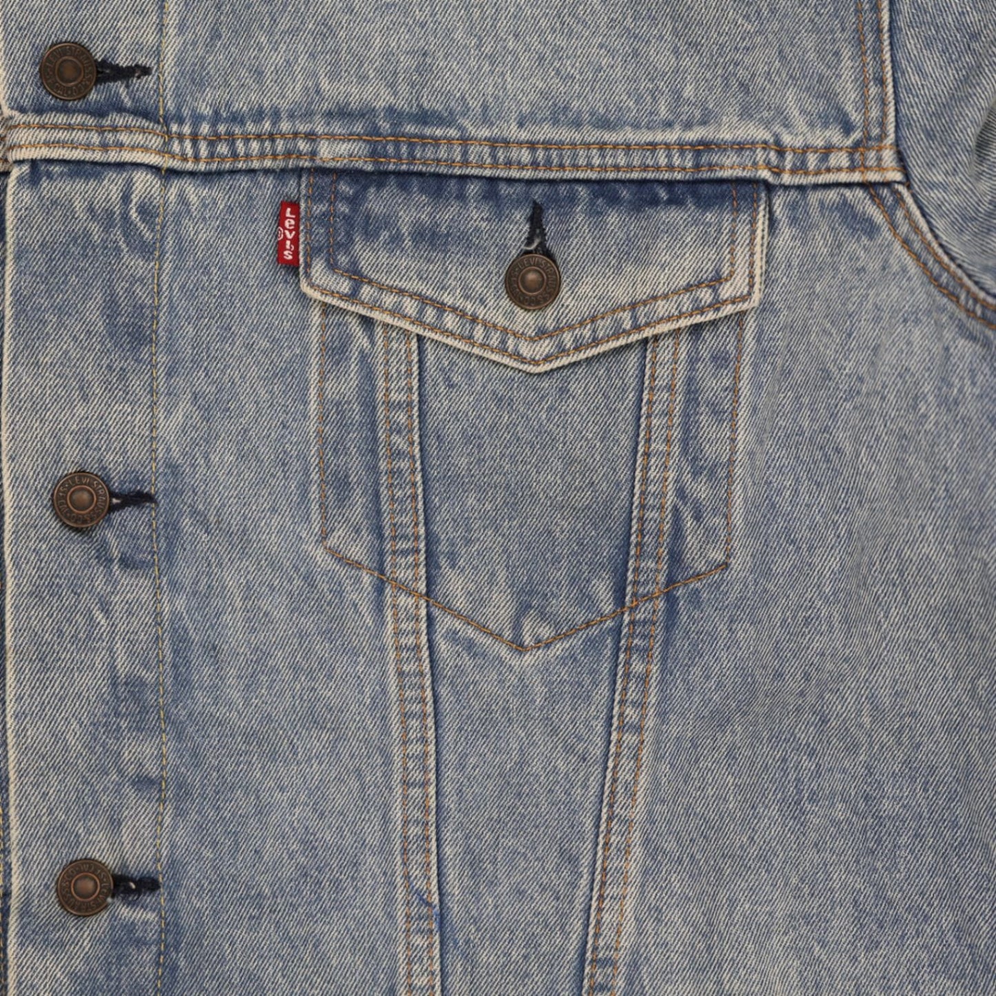 Levi's XXL Light Blue Vintage Denim Trucker Jacket 100% Cotton Collared