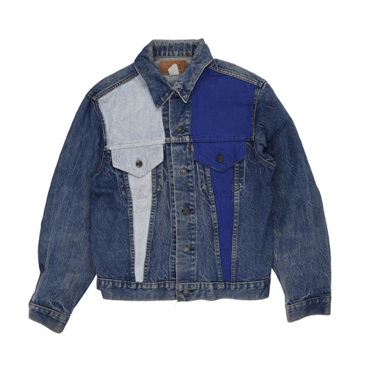 Levi's Vintage Patchwork Denim Jacket Blue Size 40 Cotton Denim Men's
