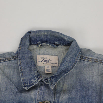 Levi's Light Blue Denim Jacket Men's Large Vintage Cotton Collared