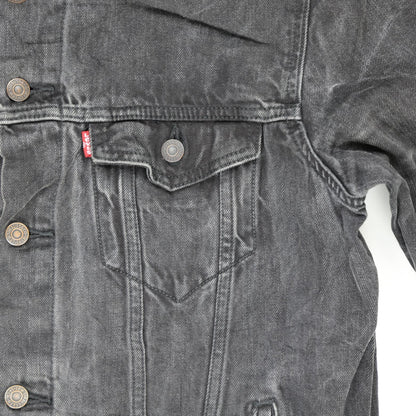 Levi's Black Washed Denim Trucker Jacket XL Men's Vintage Clothing