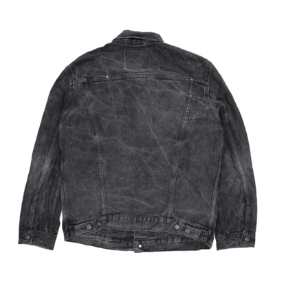 Levi's Black Washed Denim Trucker Jacket XL Men's Vintage Clothing