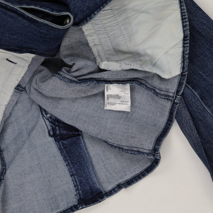 INC International Concepts Women's Denim Blazer Blue XL 80% Cotton 20% Polyester Notched Lapel