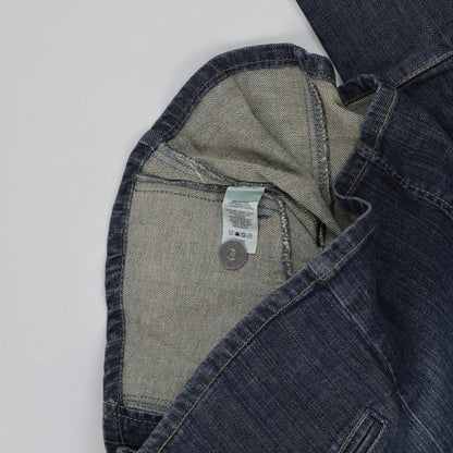 DKNY JEANS Women's Blue Blazer Style Denim Jacket UK 12 Cotton Blend V Neck