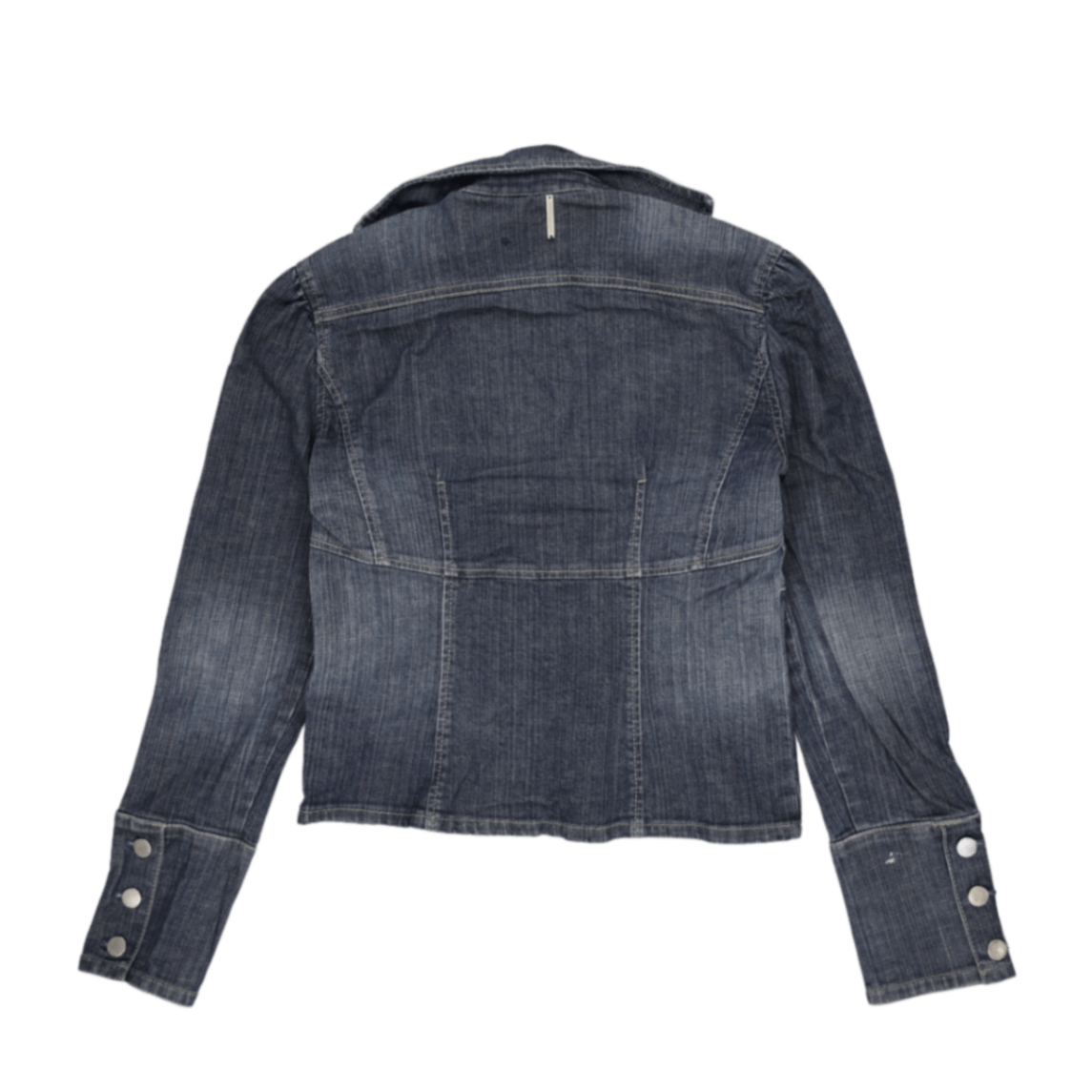 DKNY JEANS Women's Blue Blazer Style Denim Jacket UK 12 Cotton Blend V Neck