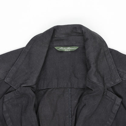 Eddie Bauer Women's Black Blazer Jacket Size Medium 98% Cotton 2% Elastane