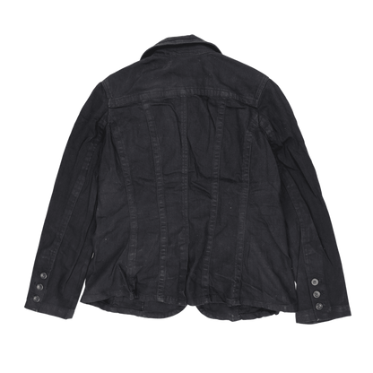Eddie Bauer Women's Black Blazer Jacket Size Medium 98% Cotton 2% Elastane