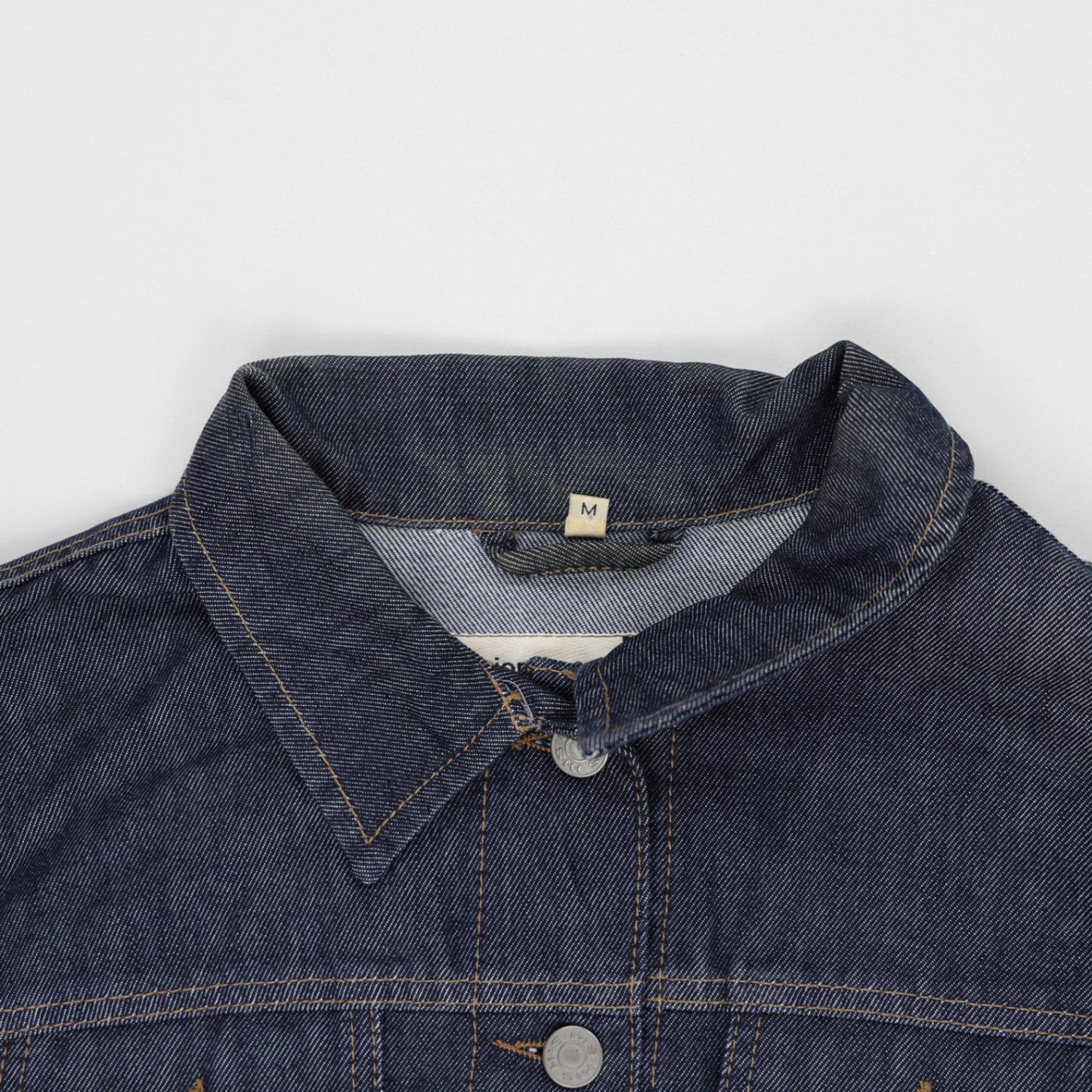 H.I.S Men's Dark Blue Denim Jacket Medium Cotton Collared