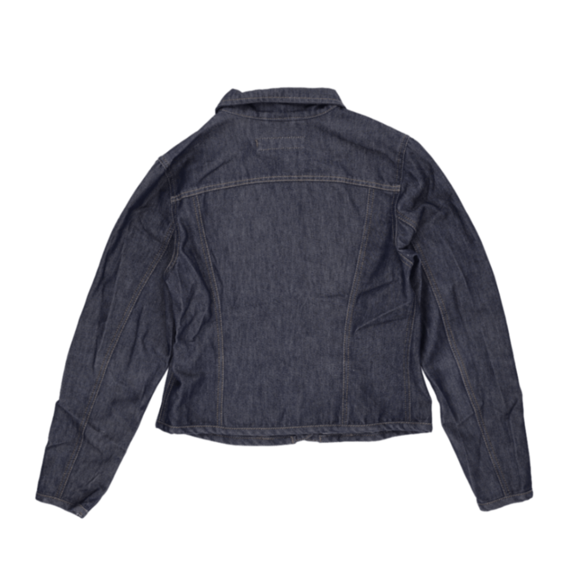 H.I.S Men's Dark Blue Denim Jacket Medium Cotton Collared