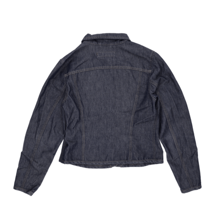 H.I.S Men's Dark Blue Denim Jacket Medium Cotton Collared