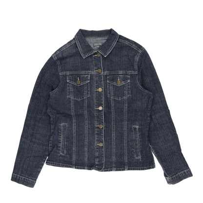 Clara Vitti Vintage Denim Jacket Women's Blue Size 42 Cotton