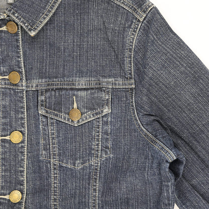 Clara Vitti Vintage Denim Jacket Women's Blue Size 42 Cotton