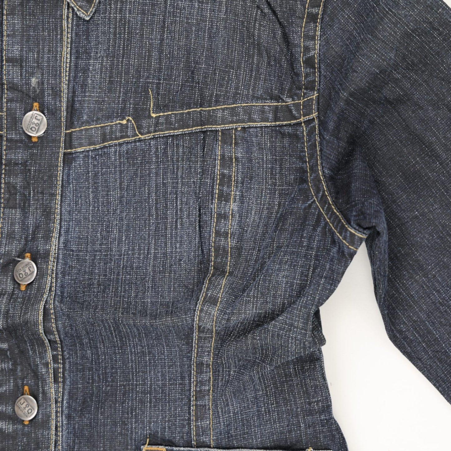 Johnny Q Women's Blue Denim Jacket UK 10 Cotton Denim Collared