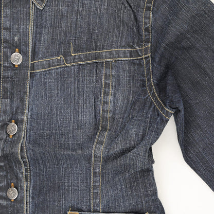 Johnny Q Women's Blue Denim Jacket UK 10 Cotton Denim Collared