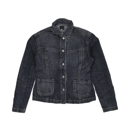 Johnny Q Women's Blue Denim Jacket UK 10 Cotton Denim Collared