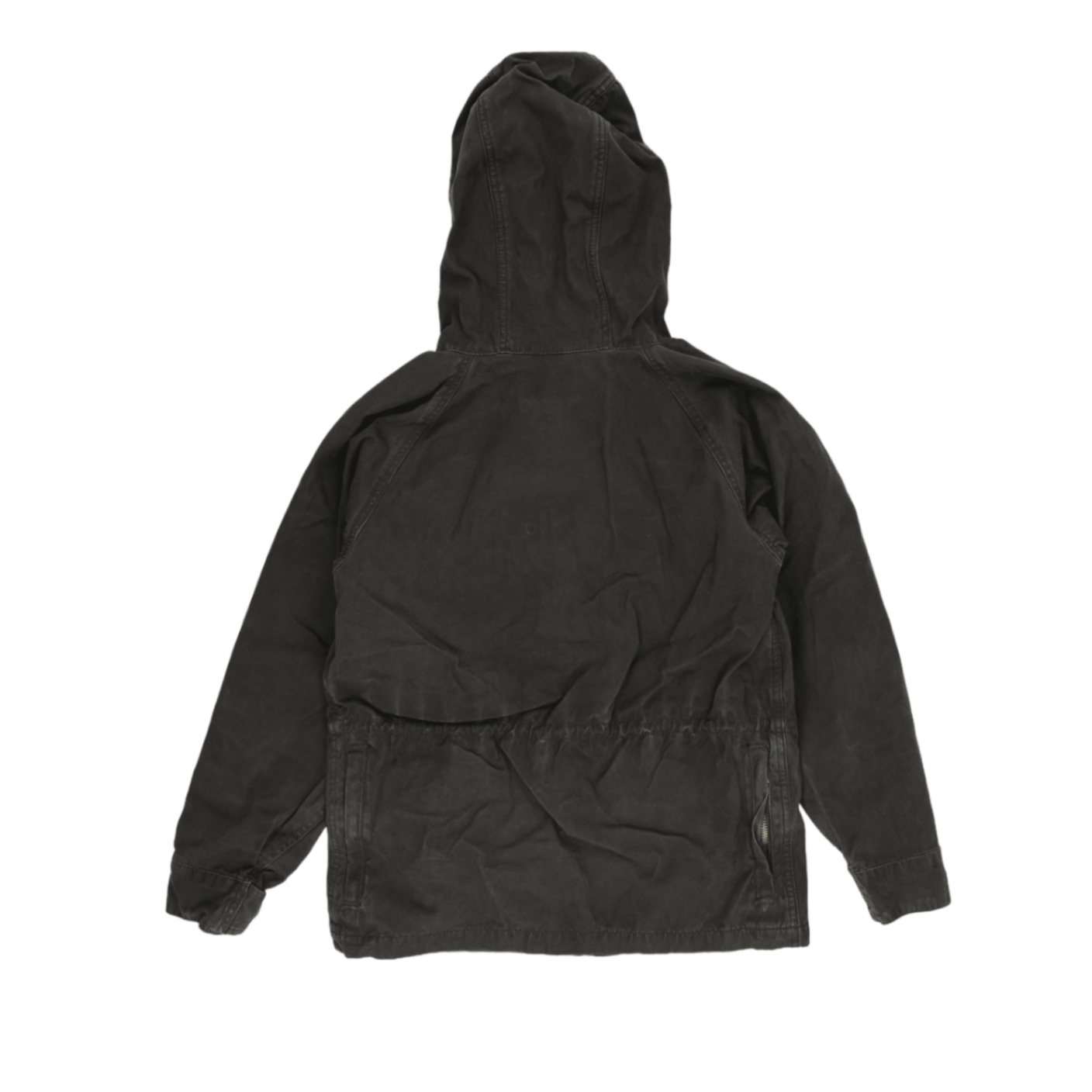 Ralph Lauren Denim and Supply Black Hooded Field Jacket Vintage Cotton Blend Size XS