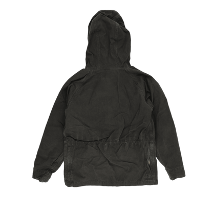 Ralph Lauren Denim and Supply Black Hooded Field Jacket Vintage Cotton Blend Size XS