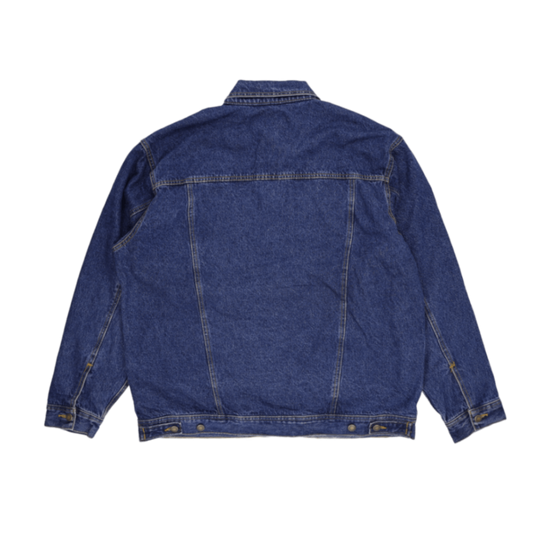 Wrangler Vintage Blue Denim Trucker Jacket for Men Size XL Cotton