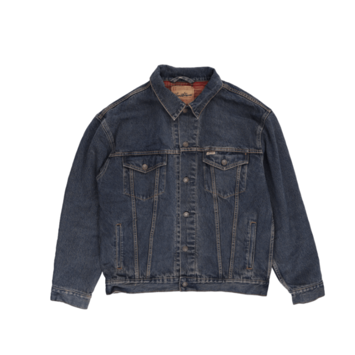 Levi's Vintage Blue Denim Trucker Jacket Large Cotton Collared