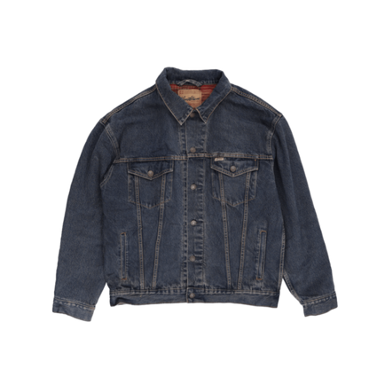 Levi's Vintage Blue Denim Trucker Jacket Large Cotton Collared