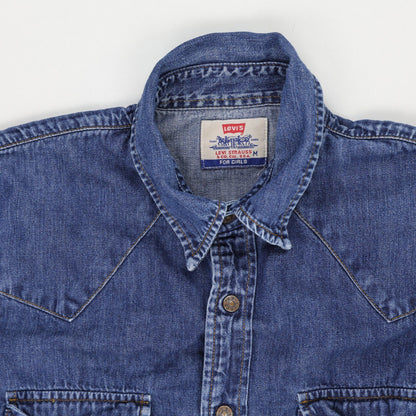 Levi's Vintage Western Denim Shirt Blue Medium Cotton Women's Clothing