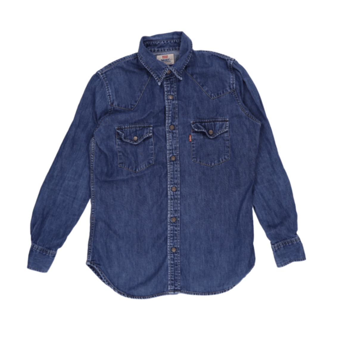 Levi's Vintage Western Denim Shirt Blue Medium Cotton Women's Clothing
