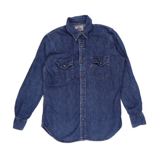 Levi's Vintage Western Denim Shirt Blue Medium Cotton Women's Clothing