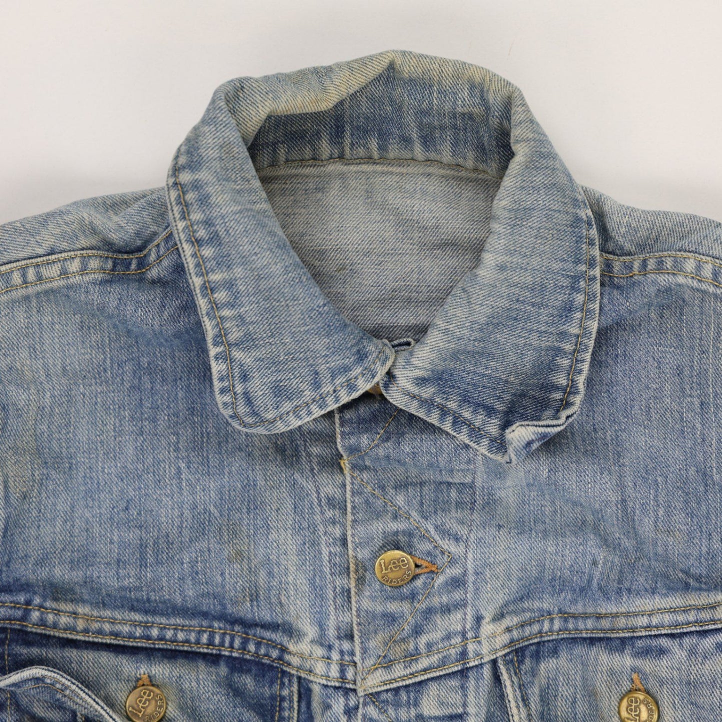 Lee Vintage Blue Denim Trucker Jacket Medium Cotton