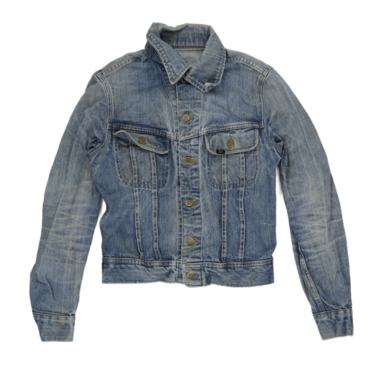 Lee Vintage Blue Denim Trucker Jacket Medium Cotton