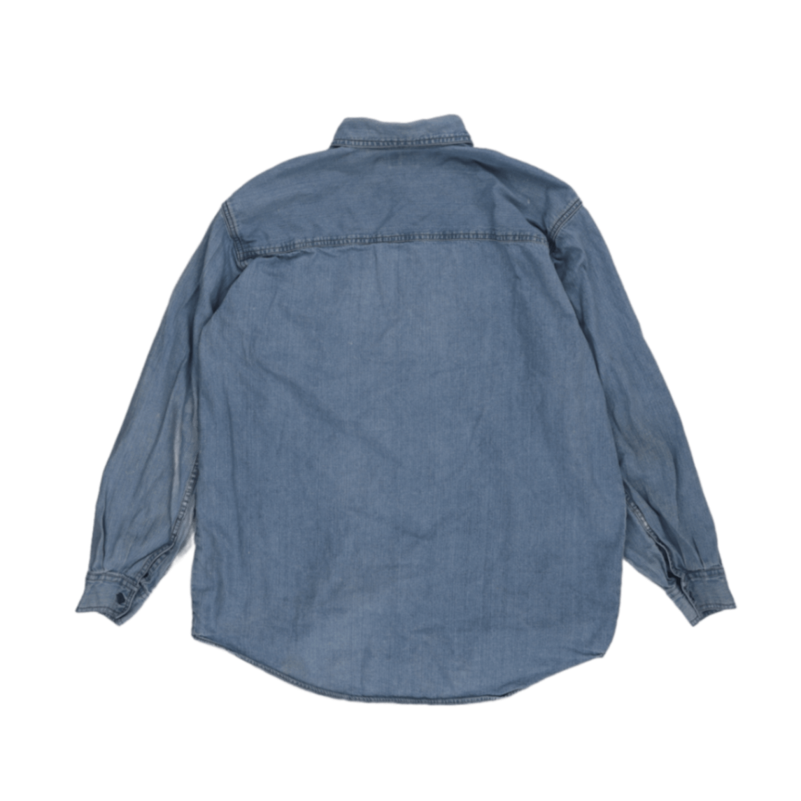 Levi's Casual Denim Shirt Blue Medium 100 Percent Cotton Long Sleeve Collared