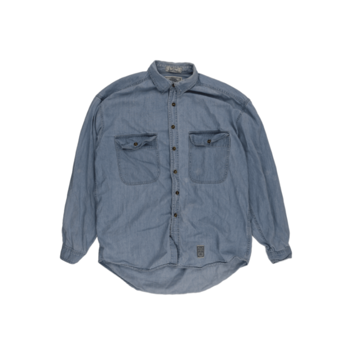 Levi's Vintage Light Blue Denim Shirt Men's Size L Cotton Collared