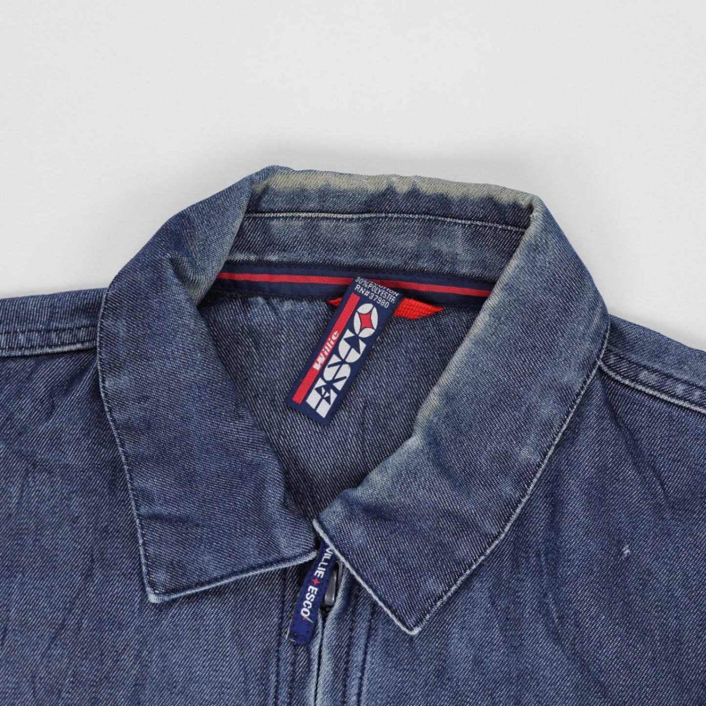 Esco Dungarees Vintage Denim Jacket Blue Large Cotton Streetwear Collared