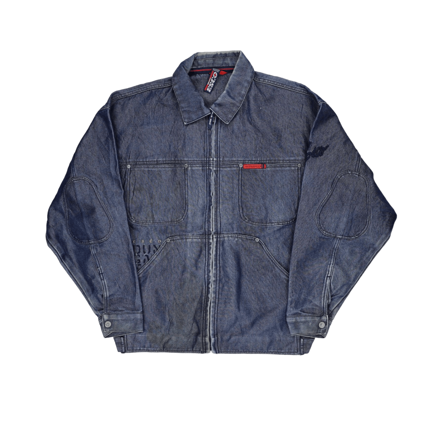 Esco Dungarees Vintage Denim Jacket Blue Large Cotton Streetwear Collared