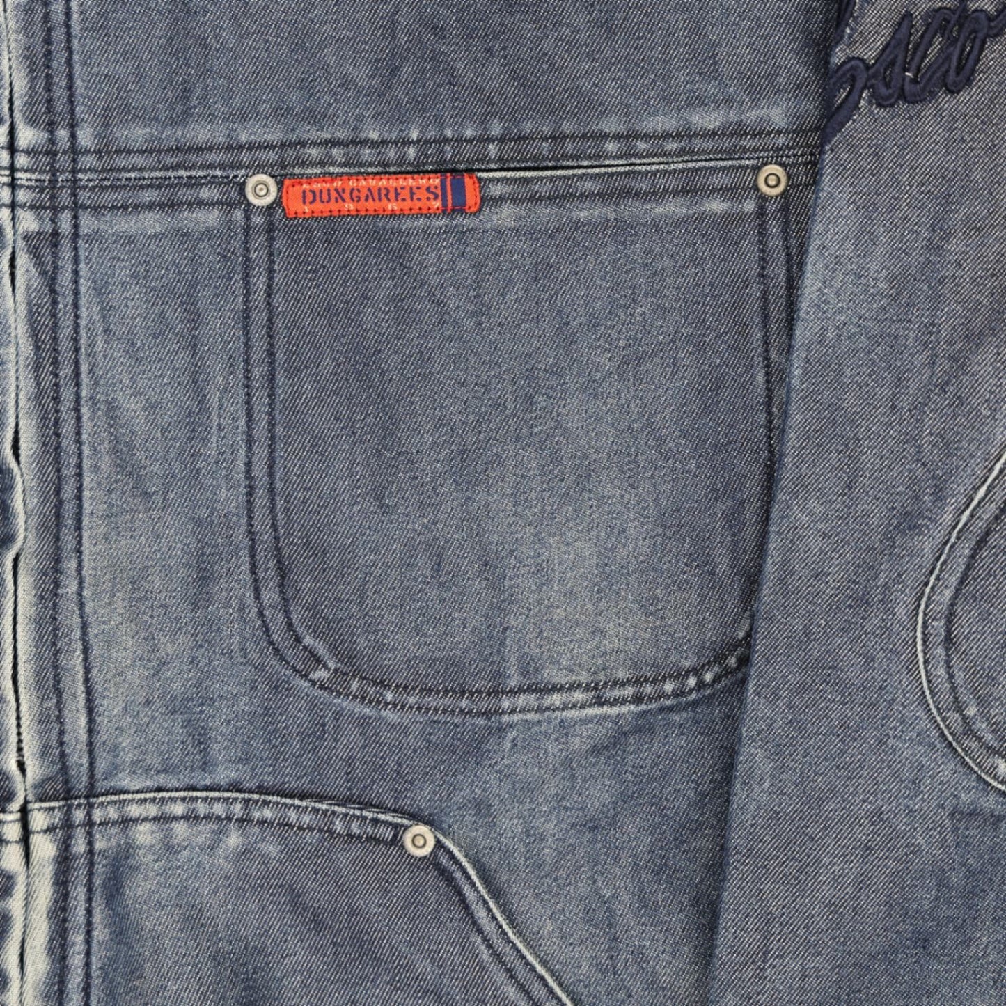 Esco Dungarees Vintage Denim Jacket Blue Large Cotton Streetwear Collared