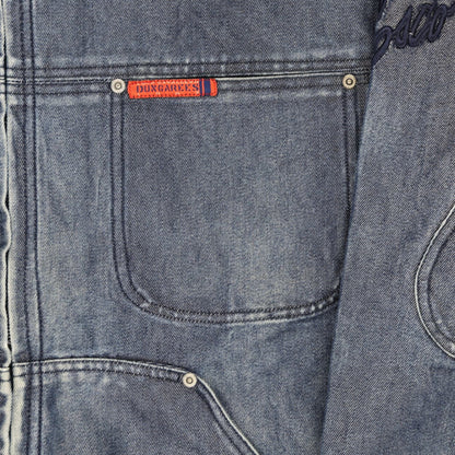 Esco Dungarees Vintage Denim Jacket Blue Large Cotton Streetwear Collared