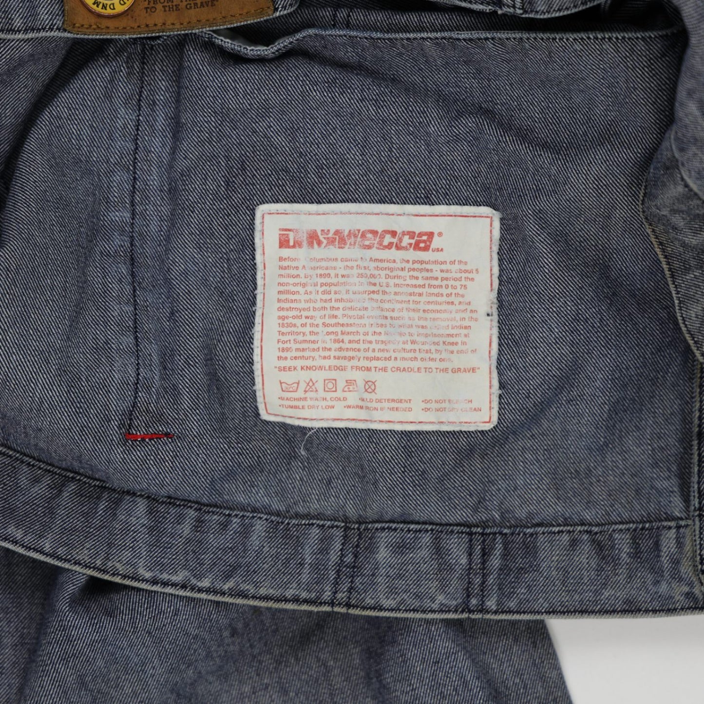DKNY Mecca Vintage Grey Denim Jacket XXL Cotton Streetwear Collared