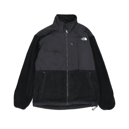 The North Face Black Fleece Full Zip Outdoor Jacket Large Vintage Nylon and Fleece