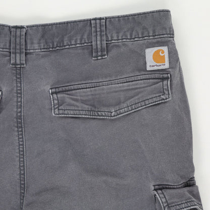 Carhartt Relaxed Fit Grey Cargo Shorts 34 in Cotton