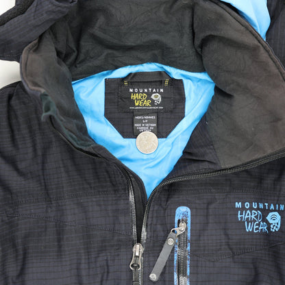 Mountain Hardwear Black Hooded Outdoor Technical Jacket Size L Technical Fabric Blend
