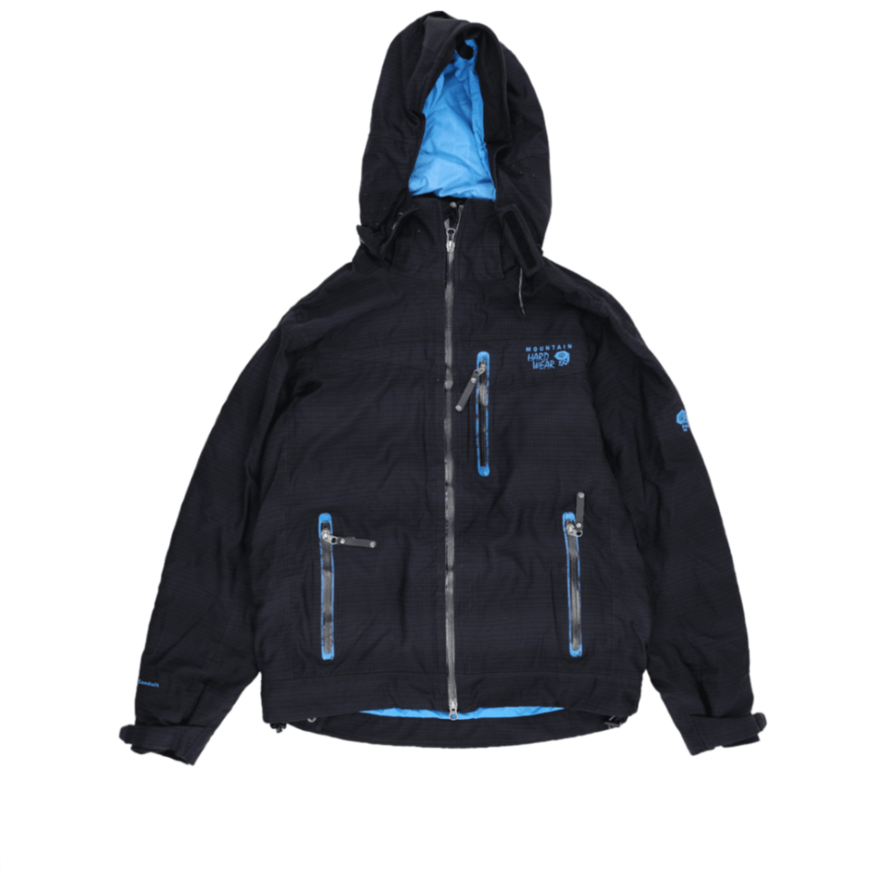 Mountain Hardwear Black Hooded Outdoor Technical Jacket Size L Technical Fabric Blend