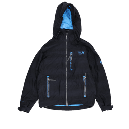 Mountain Hardwear Black Hooded Outdoor Technical Jacket Size L Technical Fabric Blend