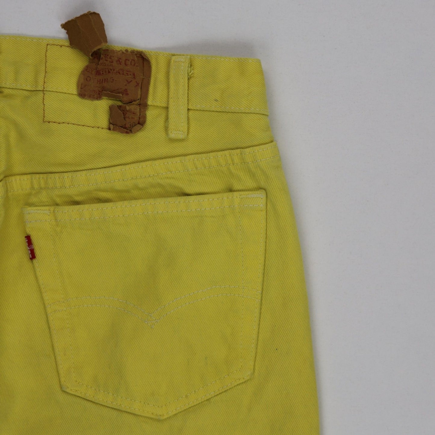 Levi's 501 Vintage Yellow Denim Jeans W37 L32 Straight Leg Cotton